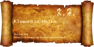 Klementis Helka névjegykártya